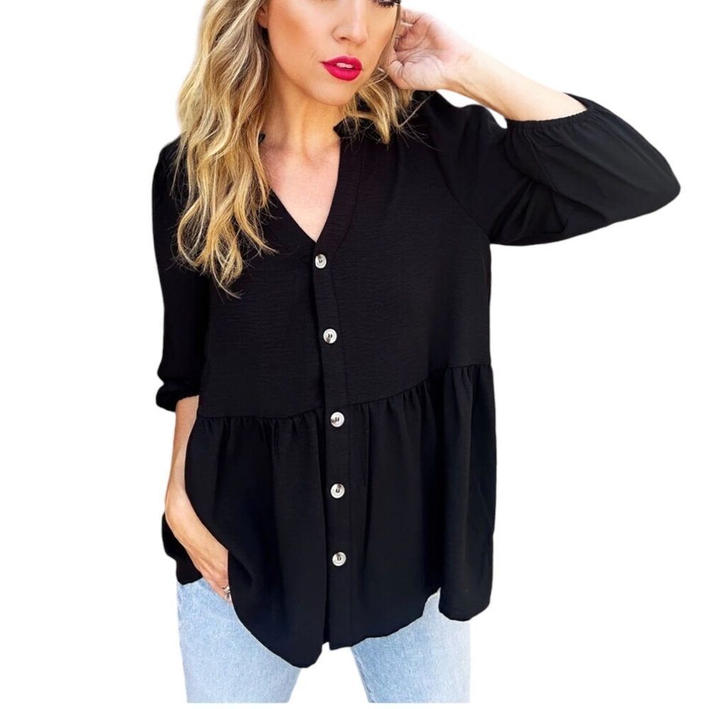 Hearts Bendel black passage blouse size medium